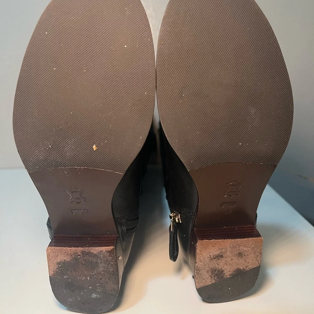 Tory Burch Bristol Black Leather Riding Boots size 6.5